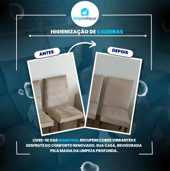 Antes x Depois Cadeiras Limpindique