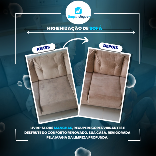 Antes x Depois Sofa Limpindique